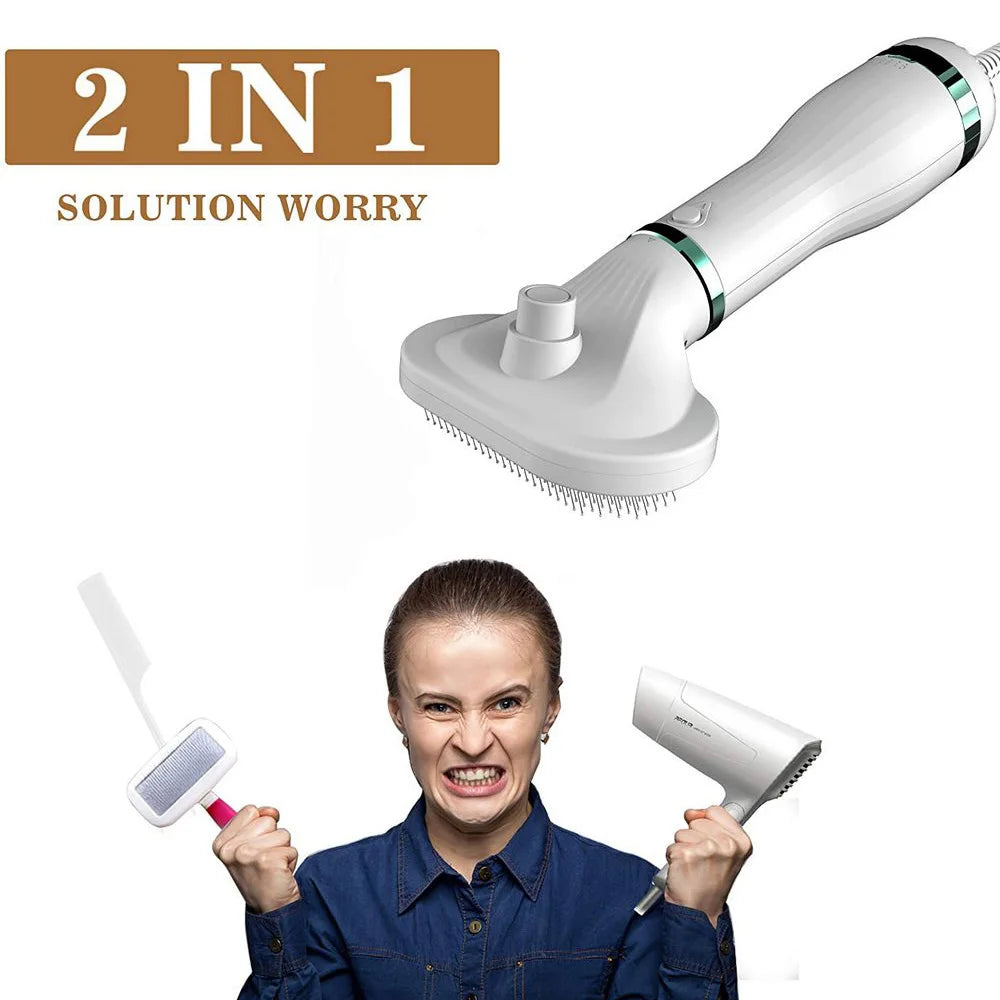 Pet Hair Dryer Dog Grooming Hair Dryer With Shaving Brush Adjustable Temperature Pet Hair Dryer Supplies