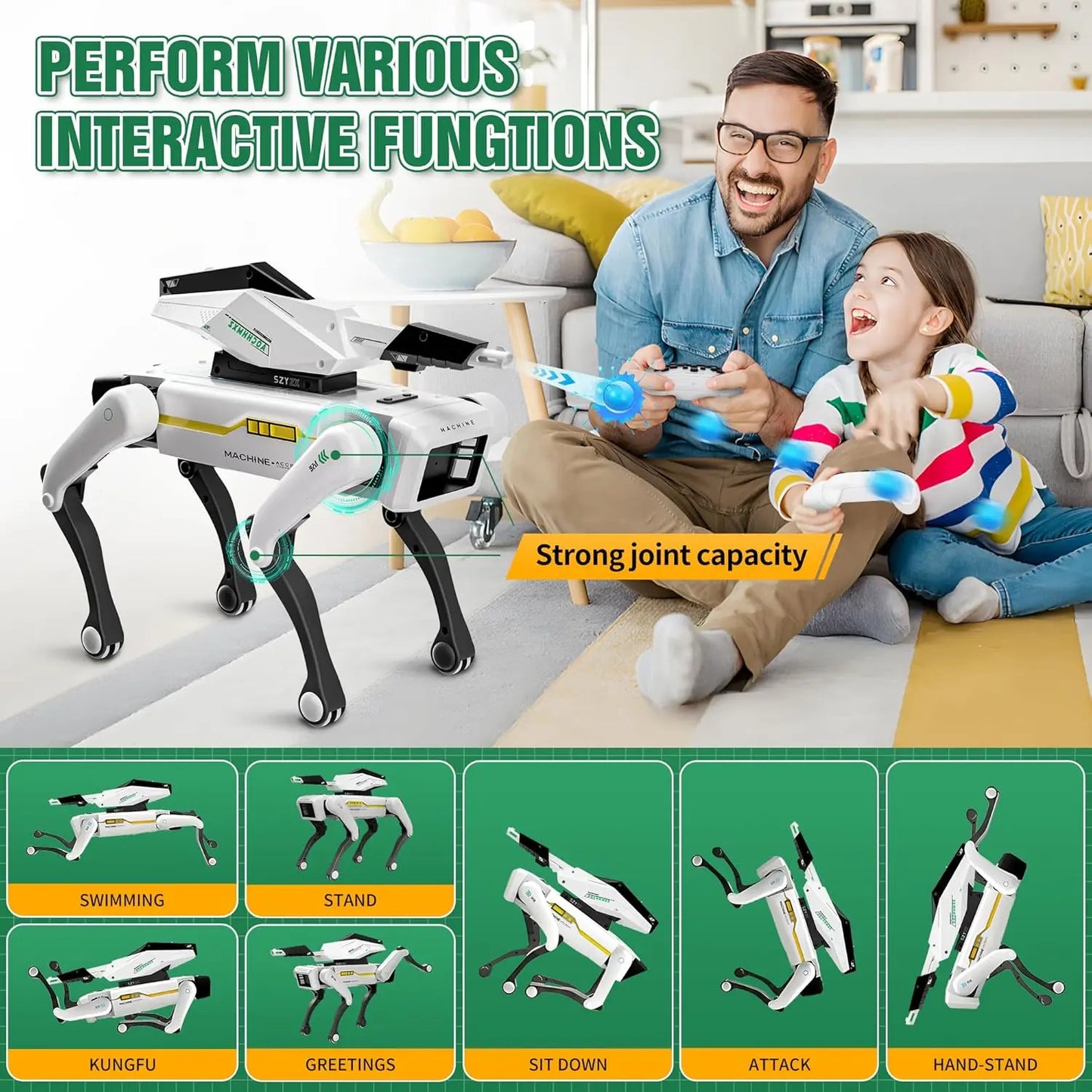 Intelligent AI RC Robot Dog Voice Dialogue APP Remote Control Programming Singing Dancing Machine Dog Kids Toys