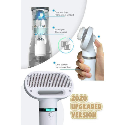 Pet Hair Dryer Dog Grooming Hair Dryer With Shaving Brush Adjustable Temperature Pet Hair Dryer Supplies