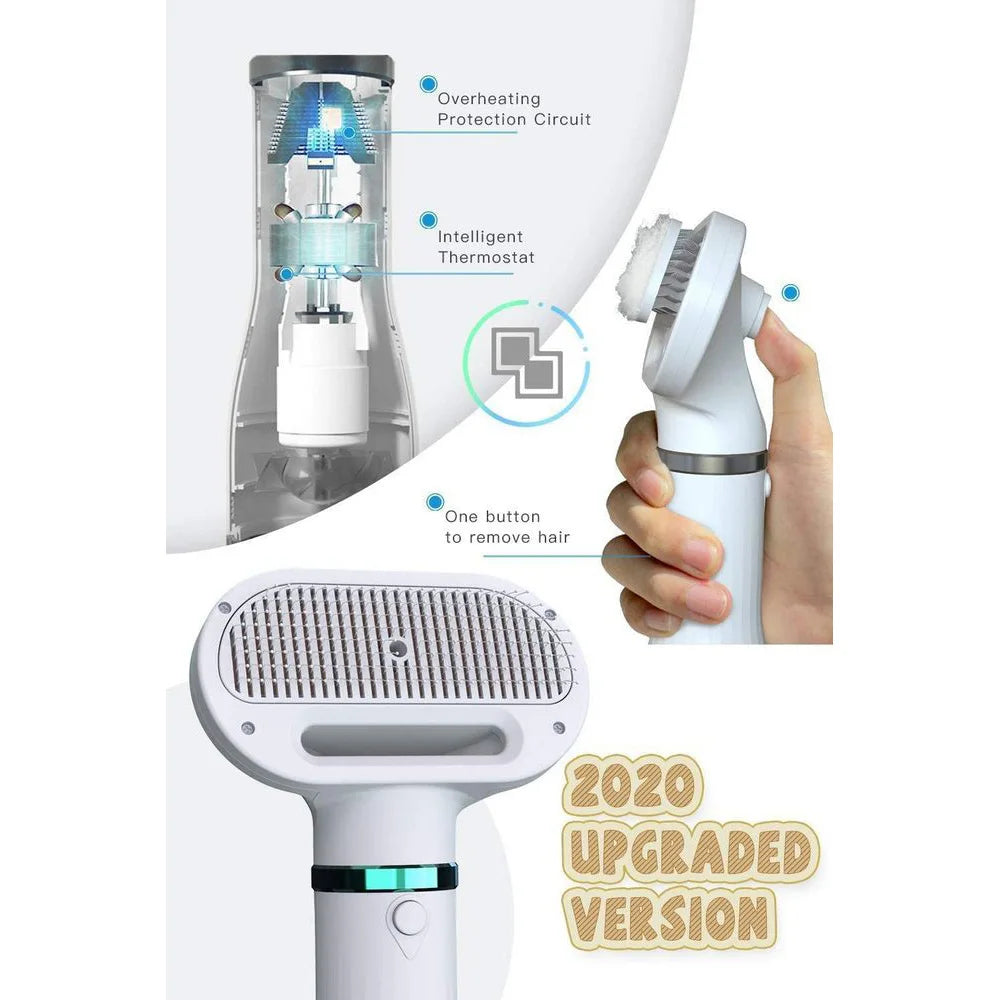 Pet Hair Dryer Dog Grooming Hair Dryer With Shaving Brush Adjustable Temperature Pet Hair Dryer Supplies